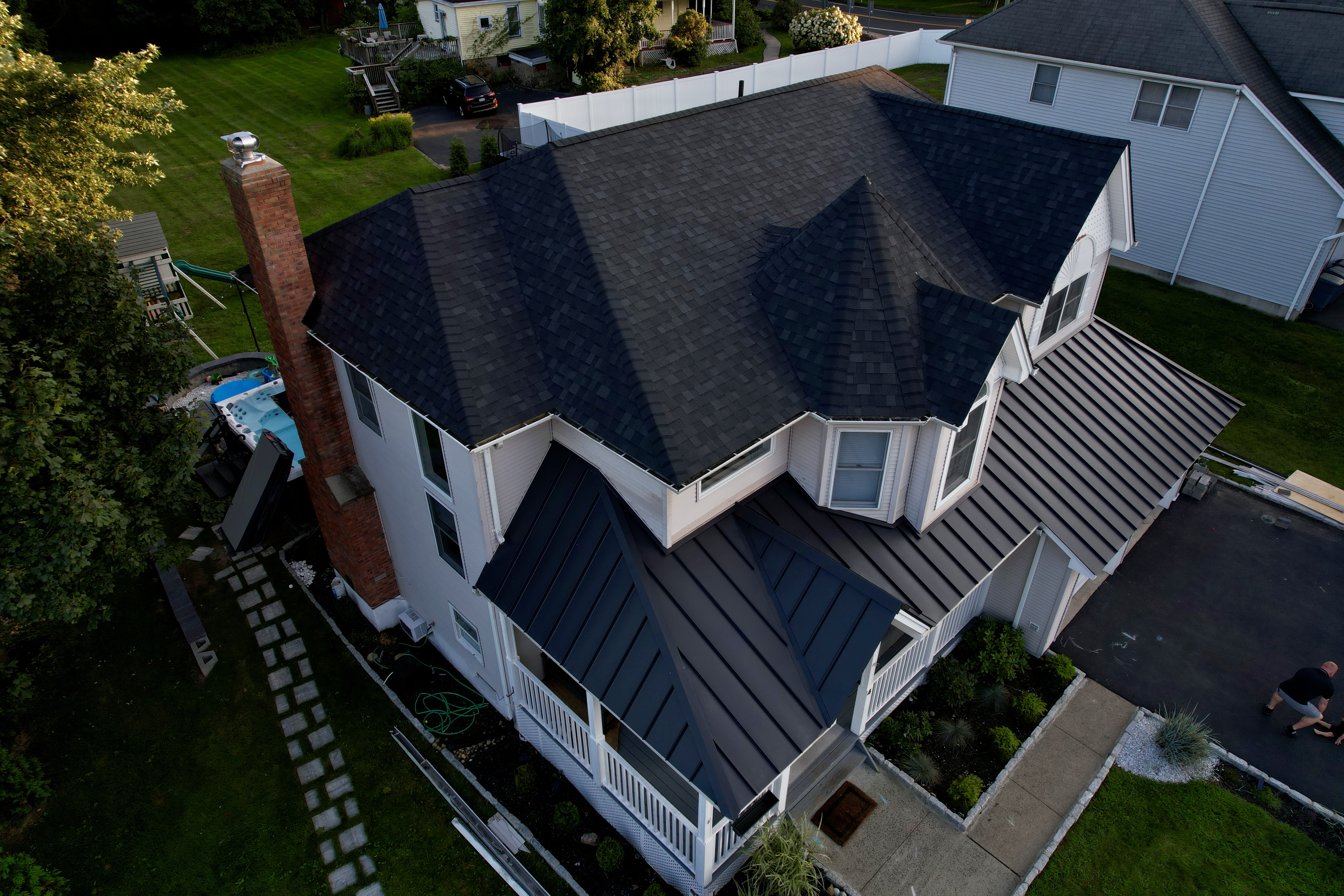 Residential roof in Westchester County, NY.