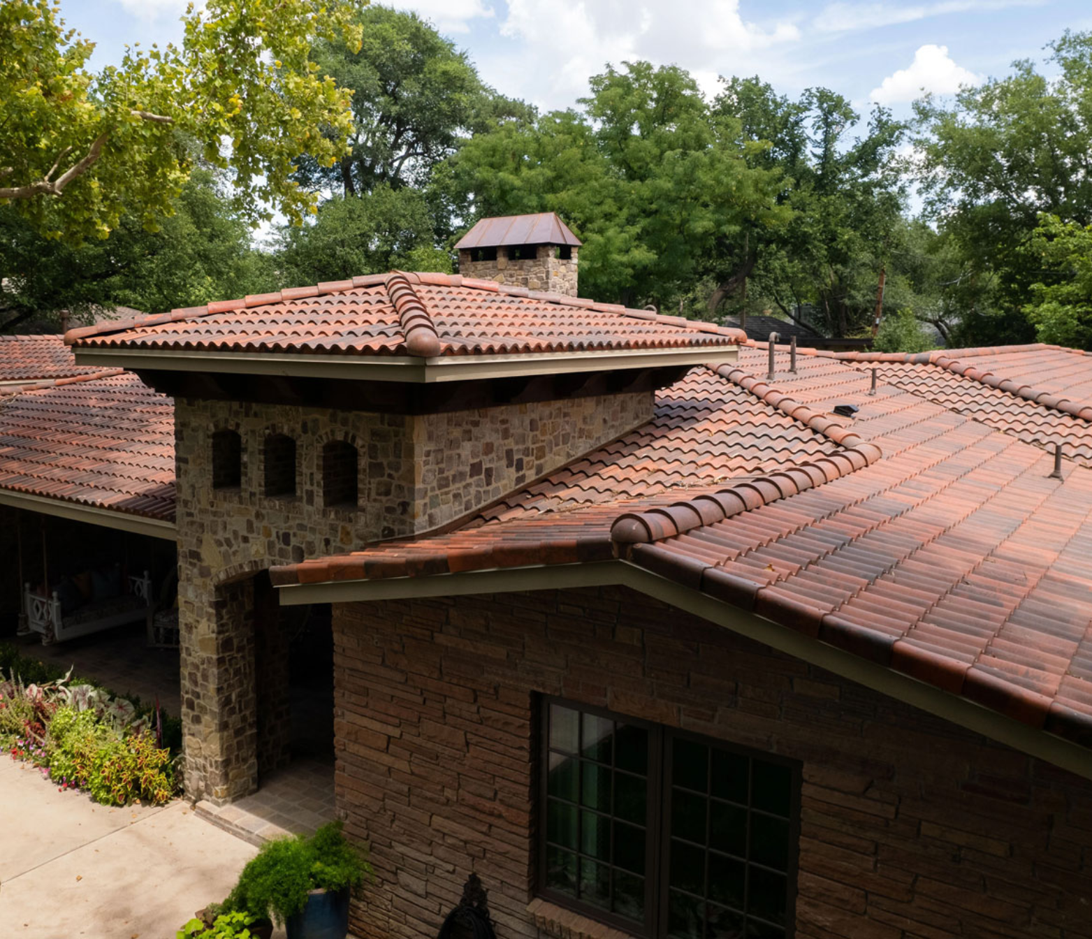 Premium synthetic slate roof enhancing curb appeal